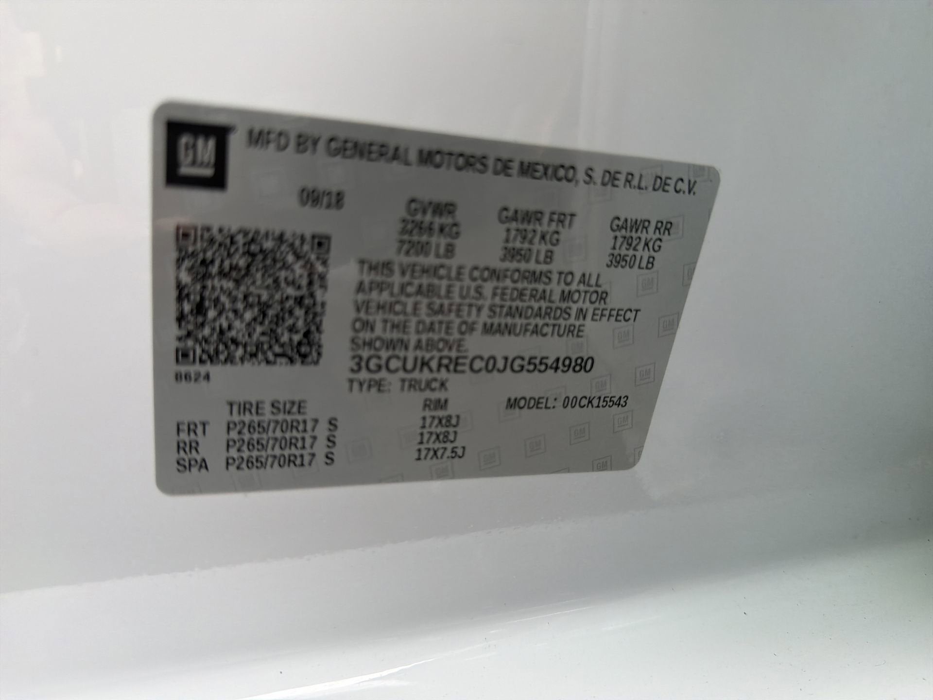 2018 Chevrolet Silverado 1500 LT