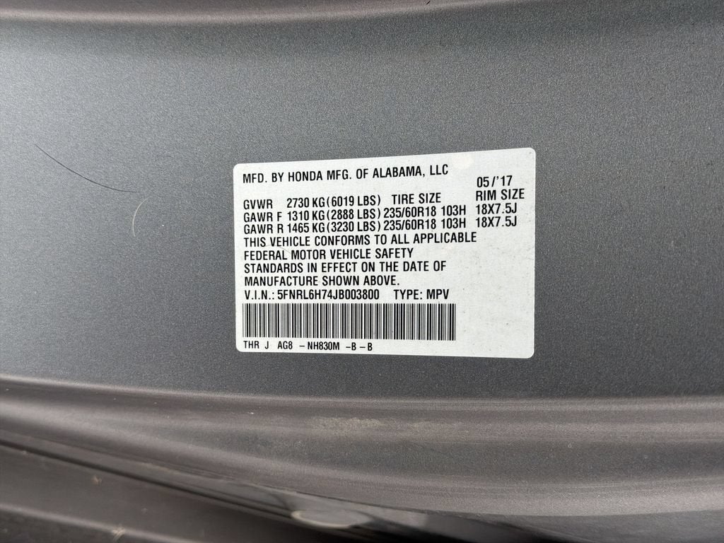 2018 Honda Odyssey EX-L